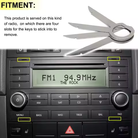4Pcs Car Radio Removal Key Pin Tool Stereo Head Unit for Jaguar XF XFL XE XJ XJL F-Pace F pace fpace