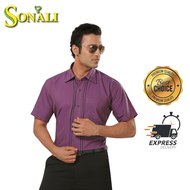 Sonali Men Purple Soft Linen Shirt / Kurta For Lelaki Warna Ungu /Indian Men Kurta Shirt For Men D92
