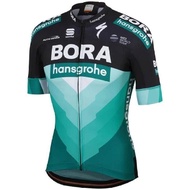 Ready Stock Outdoor Mens Short Sleeve BORA Cycling Jersey Road Bike Jersey 9D Gel Bib Shorts Bicycle