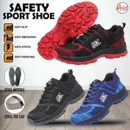 Safety Shoes Steel Toe Work Boots Breathable Hiking Climbing Sport Fashion Kasut keselamatan