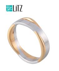 LITZ 18K White Gold & Rose Gold Men Ring GM49ME