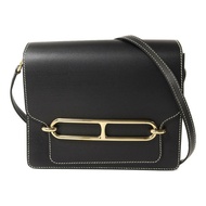 HERMES Grain d'H皮革Roulis 23肩背袋Noir