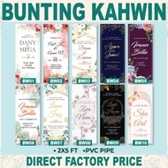 BUNTING KHAWIN / WEDDING BUNTING / DESIGN CANTIK / HARGA MURAH KILANG /MATERIAL TEBAL / READY DESIGN