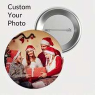 1/5/10/50/100/500pcs, Custom Your Design Button Badge Pin Custom Text/ Logo/ Photo Button Pin Badge,
