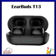 AWEI T13 Bluetooth 5.0 Wireless Waterproof Touch Mini Earbuds Hifi Sound Dynamic Speaker 300mAh - Black