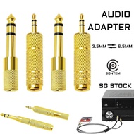 {SG Seller} Audio Adapter 3.5mm to 6.35mm 6.5mm Headphone Adapter 6.5mm to 3.5mm Premium Gold Plated
