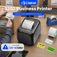 Clabel 320D 3 Inch Thermal Label Printer 80mm Bluetooth Pencetak Resit Wireless AirWaybill Sticker B