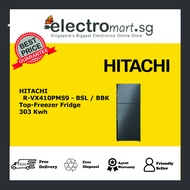 Hitachi R-VX410PMS9 340L Inverter 2-Door Fridge - Brilliant Black