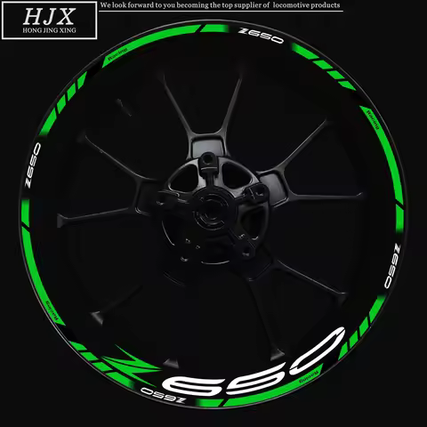 Suitable for 17 inch front and rear wheel rims, Kawasaki Z650 wheel hub decal, decorative sticker, h