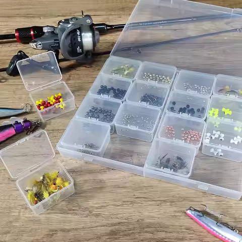 Aventik Plastic Beads Box Organizer Storage Fishing Tackles Box for Fly Tying Hook Fly Beads