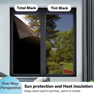 3.3feet Black tint window film One-way mirror plane Tinted blackout stickers to protect home privacy Heat insulation glass sticker for sliding door films anti-UV