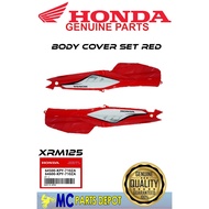 HONDA GENUINE BODY COVER, RED FOR XRM 110, XRM 125 OLD ( 64500-KPY-710ZA / 64600-KPY-710ZA ) SET