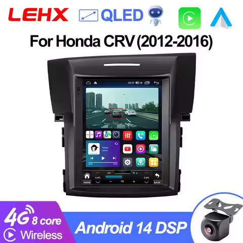 LEHX L6 Pro 9.7Inch Android 14 Car Radio Multimedia Player For Honda CRV 2012 - 2016 Auto Carplay St