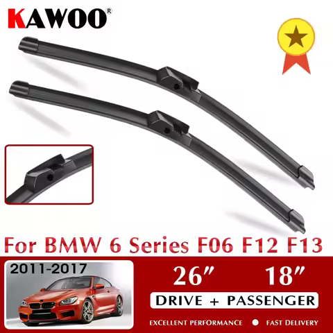 KAWOO Car Wiper Blade For BMW 6 Series F06 F12 F13 October 2011 - Nov. 2017 Windshield Windscreen Wi