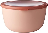 MEPAL, Cirqula Multi Food Storage and Serving Bowl with Lid, Food Prep Container, Nordic Blush, 3.2 Quarts (3 Liters, 101 ounces), 1 Count