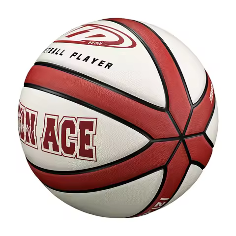 Indoor Outdoor Basketballs PU Epidermis Size 7 Non Slip Waterproof Beige Red Basketball 4 Layers Gam