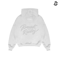 JICO - Boxy DOUBLE ZIP Oversize Unisex Hoodie Sweater with Light-Up Screen Printing, Break The Rules