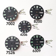 Seiko Divers Hands and Dial Replacement Luminous for 8200 7002 4206 7S26 6309
