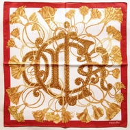 古董 Christian Dior 絲巾 繩結 流蘇 Monogram CD 標誌 21 x 20.5 英吋