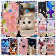 For Huawei Nova 3i Cute Flower Cat Printed Case Nova3i INE-LX1 INE-LX2 Soft Silicone TPU Phone Casing