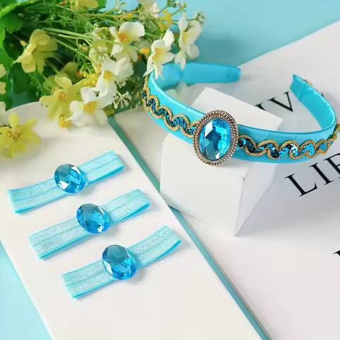 Princess Jasmine anime merchandise, merchandise accessories，Stage headbands, performance headbands，c
