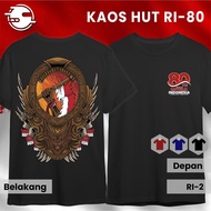 August 17th Indonesian Independence Day T-shirt-80 2025 Custom Short Sleeve T-shirt for Men and Wome