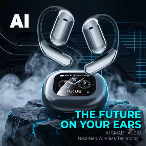 2026 Original YYK-Q16 Pro Bluetooth V5.4 Wireless Headphones with LCD Touch Screen ENC Noise Cancell