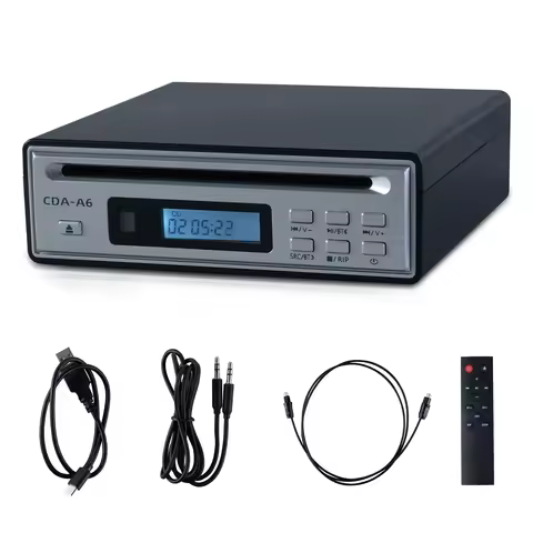 Hi-Fi CD Ripper Dual-Mode Bluetooth CD Player USB Player Optical & AUX Output with Remote Control