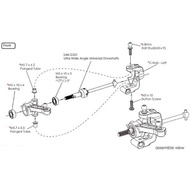 RC 2x Universal Drive Swing Shaft Spare Part for 3Racing Sakura D3 XI S CS #SAK-113