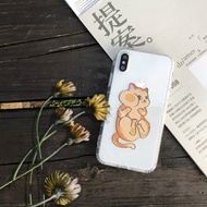iPhone 13/13pro/12/11/SE3 貼玻璃俏皮貓防摔耐震亮面手機殼