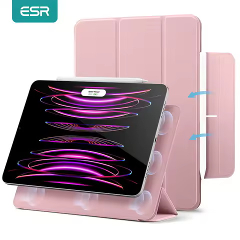 ESR Powerful Magnetic Attachment for ipad pro 11/12.9 2018 to 2022 Slim Trifold Stand Protective Cas