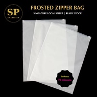 Frosted Zipper Bag | Zipper Bag for Clothing | Zipper Bag | Ziplock Bag | Matt Zipper Bag
