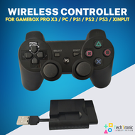 2.4Ghz Wireless Controller Rechargeable Battery Analog Joystick For Gamebox PRO X3 / PC / PS1 / PS2 / PS3 / xinput
