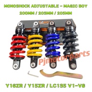 Y16 Y15 LC135 Y15ZR Y16ZR ( 100% ORIGINA MAGIC BOY ) 200MM 203MM 205MM REAR MONOSHOCK ADJUSTABLE MON