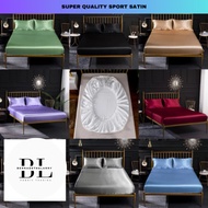 Bedsheet 3in1 Satin Silk Bedsheet with Pillowcase Set Bedsheet Fully Garterized Bedsheet Pillowcase