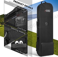 Golf Travel Plane Bags With Wheel And Detachable Shoulder Straps Foldable Golf Club Travel Cover for