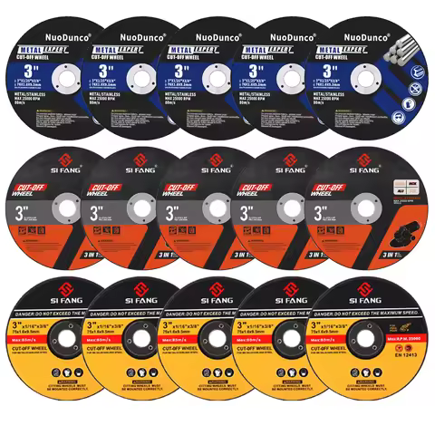 SI FANG 5PCS 76mm Metal Cutting Disc Sanding Grinding Wheel Saw Blades for Electric Angle Grinder Me