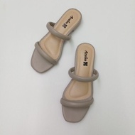 Dannie In Gray Sandals 1Inch heels