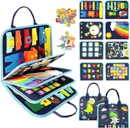 Qizfun Busy Board Montessori Toy For 1 2 3 4 Years Old Educational Activity Sensory Board Preschool 