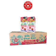 Thùng 48 hộp sữa trái cây KUN hương dâu (110ml/ 180ml)