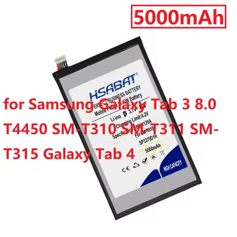 HSABAT 5000mAh SP3379D1H Battery for Samsung Galaxy Tab 3 8.0 T4450 SM-T310 SM-T311 SM-T315 Galaxy T