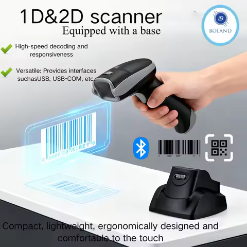 Boland V6 Barcode Reader1D/2D Barcode Reader Barcode Scanner Bluetooth Barcode Reader QR Code Scanne