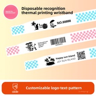 Free Printing Pattern Disposable Bracelet Thermal Wristband Children's Playground Admission Ticket C