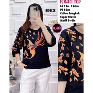 KATUN Blouse Top WhiteWanita with Floral Embroidery, LD 110 Iswari Top, Premium Bangkok Cotton Mater