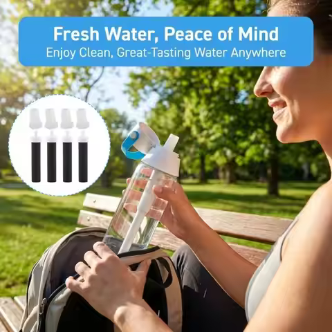 BPA-Free Water Bottle Filters Leak-Proof Seal Easy Installation Replacement Filters Purifying Silico