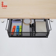 [Shiwaki3] under Desk Drawer Basket Desk Hanging Drawer Metal Tray under Table Storage