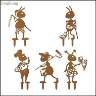 Zone 5Pcs Rustproof Metal Ants Ornaments For Terrace Garden Pathways Border Decoration