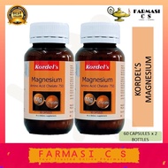 Kordel's Magnesium Amino Acid Chelate 750mg 60 Capsules x 2 Bottles (TWIN) EXP:04/2027 [ Kordels, Ko
