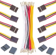 Dupont 2.54mm Wire Female to Female Dupont Connector & 22AWG Pre-Crimped Cable, Single Row 1/2/3/4/5