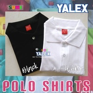 YALEX POLO SHIRT BLACK & WHITE UNISEX XS to 2XL